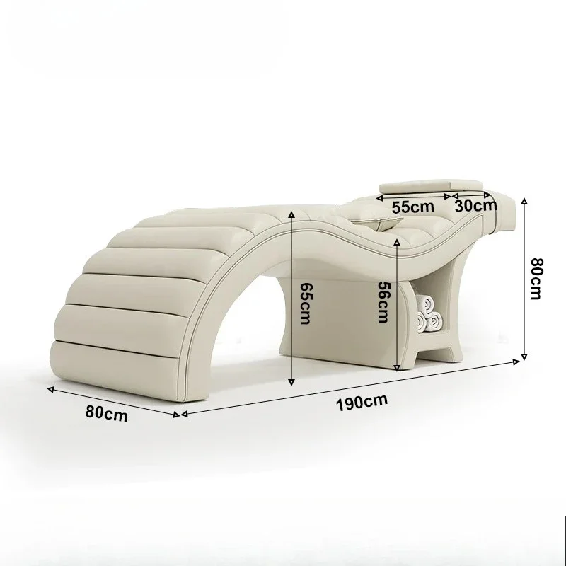 سرير تدليك سبا عالي الجودة باللون الأحمر الصافي، سرير رموش على شكل حرف S، صالون تجميل، أثاث صالون وردي بسيط، سرير تدليك #5