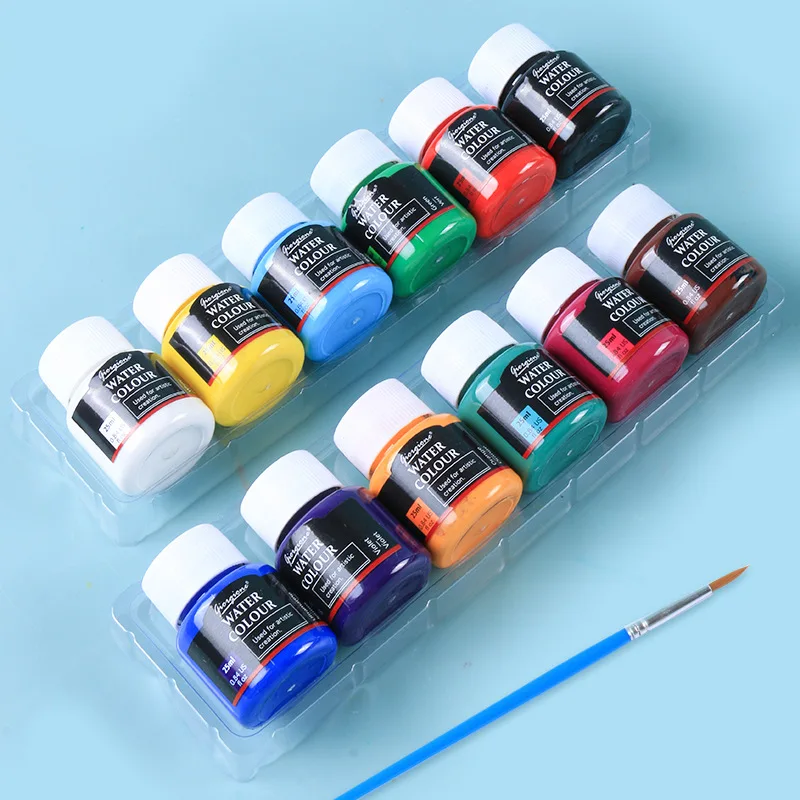 Watercolor, Acrylic, Gouache, Glass Paint, Textile Paint, Advertising Paint Set, 25ml Boxed Painting Pigments