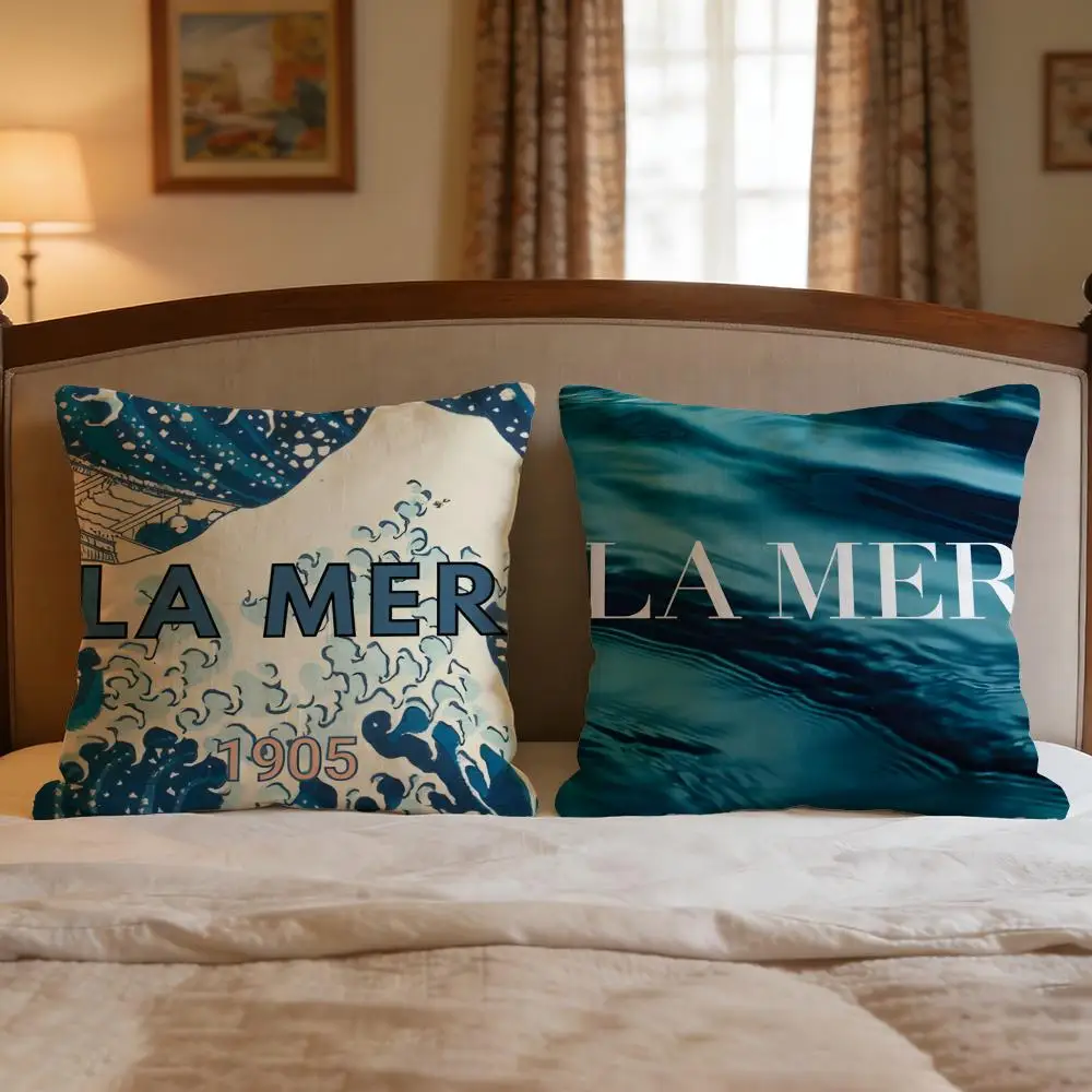 Brand La Mer Cushion Cover 4Pcs Decorative Covers Soft Cushion Case for Sofa Couch Decor 40x40 45x45 Pillowcases
