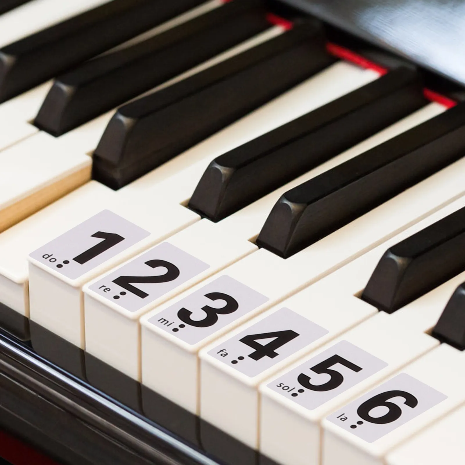 1Set Piano Keyboard Stickers Number Decals Anti-Fade Wear-Resistant Adhesive Labels for Learning Beginner Keyboard Accessories