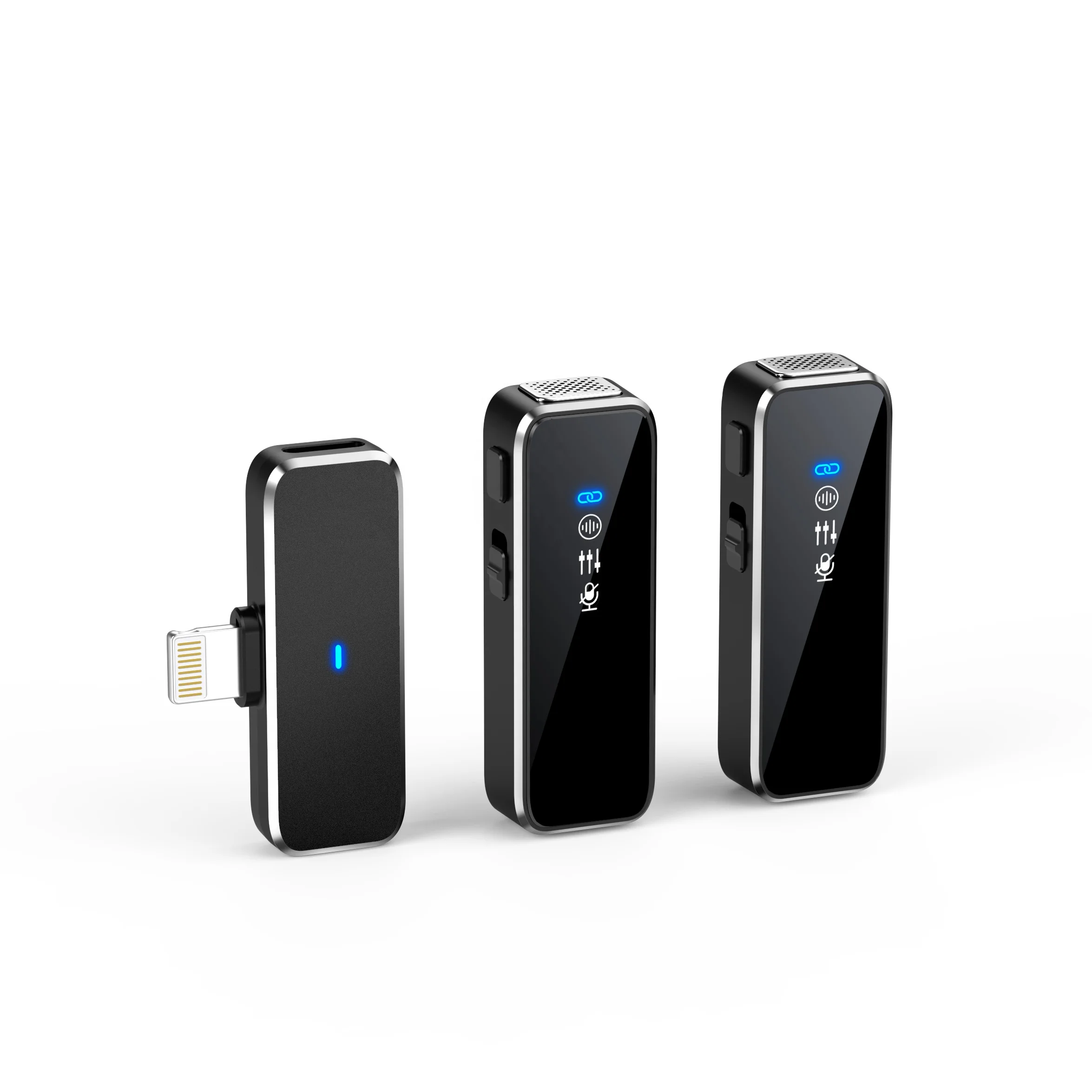 

1Drag2 Черный мобильный беспроводной петличный микрофон с чехлом для батареи для интервью и компьютером, конференц-микрофон