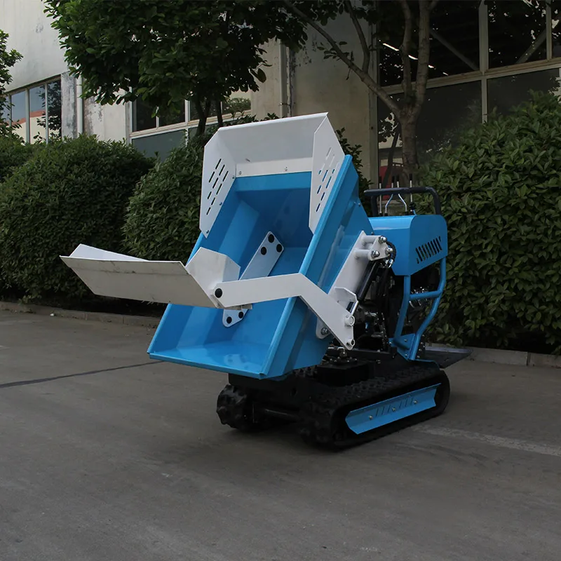 شاحنة قلابة صغيرة للبيع بالجملة مجنزرة هيدروليكية صغيرة شاحنة قلابة للبيع رخيصة الثمن ملموسة صغيرة 500 كجم محمل أمامي #5