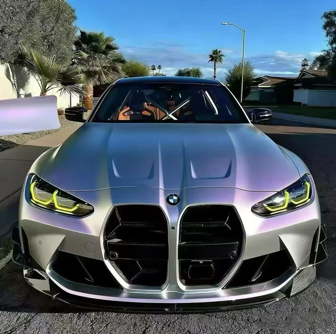 PET Weatherproof Vinyl Wrap Metallic Vinyl Unique Car Wrap Solutions Purple