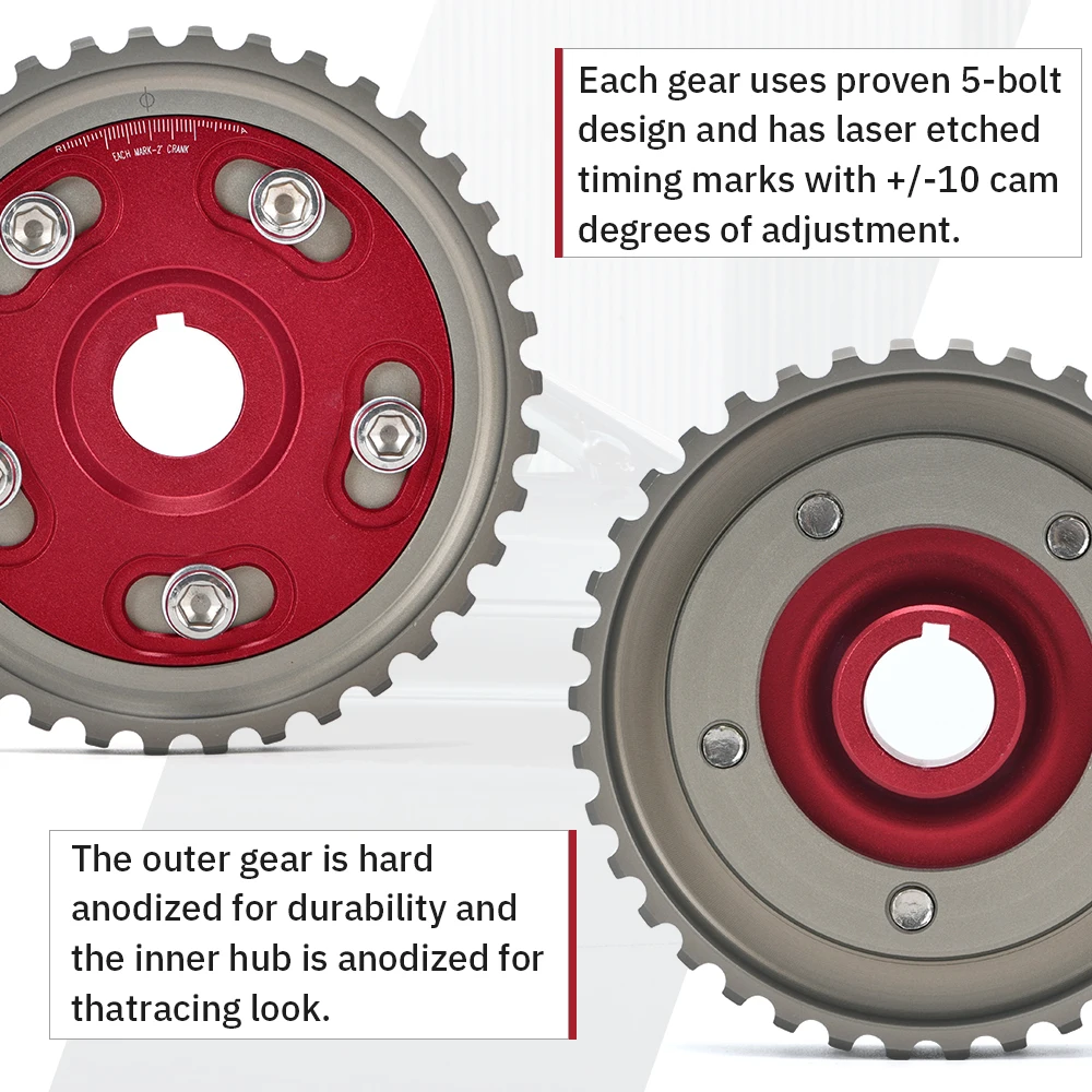 Hypertune - 1PCS Adjustable Cam Gears Pulley Cam Gear Alloy Timing Gear For Honda SOHC D15/D16 D-SERIES ENGINE HT6542