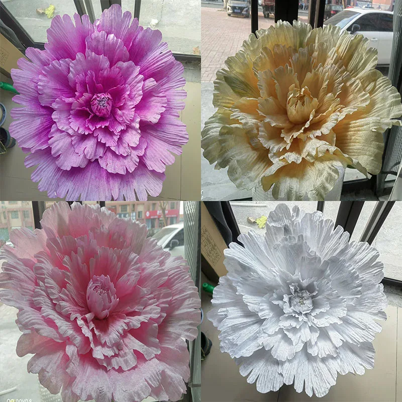 

Different Size simulation Velvet Peony Flower Head Artificial Flower DIY Wedding Flower Background Wall Decoration Home Party S