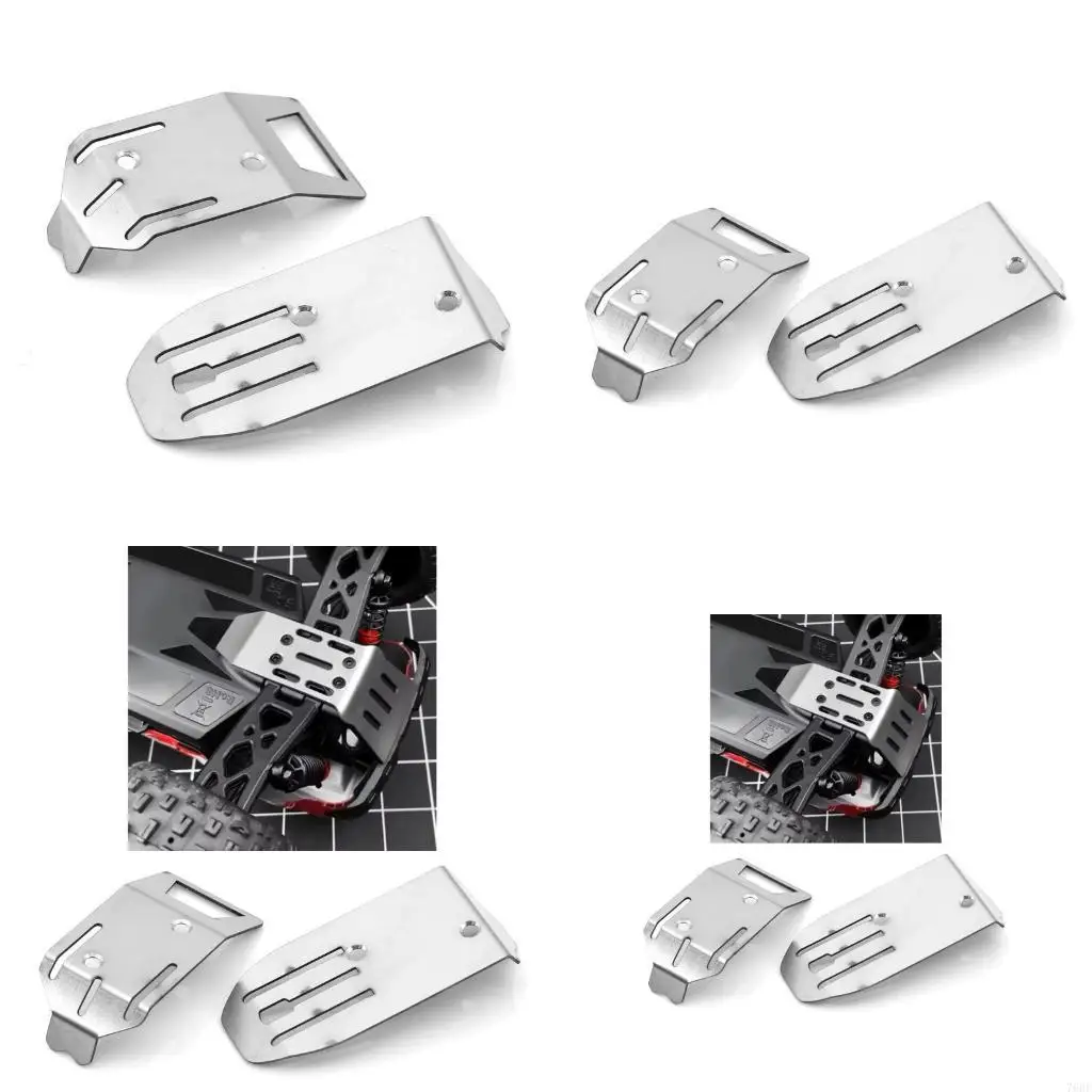 

76HF Remote Control Model Stainless Steel Skid Plate Chassis for ARA2106 Toy Collection Kits for Remote Control Car Upgrades