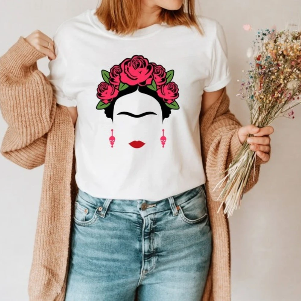 Frida Kahlo T-shirt Empowerment Tee Feminist Tshirt Viva La Vida Shirt Equality Clothing Mexico Women Daily Life Casual Tops