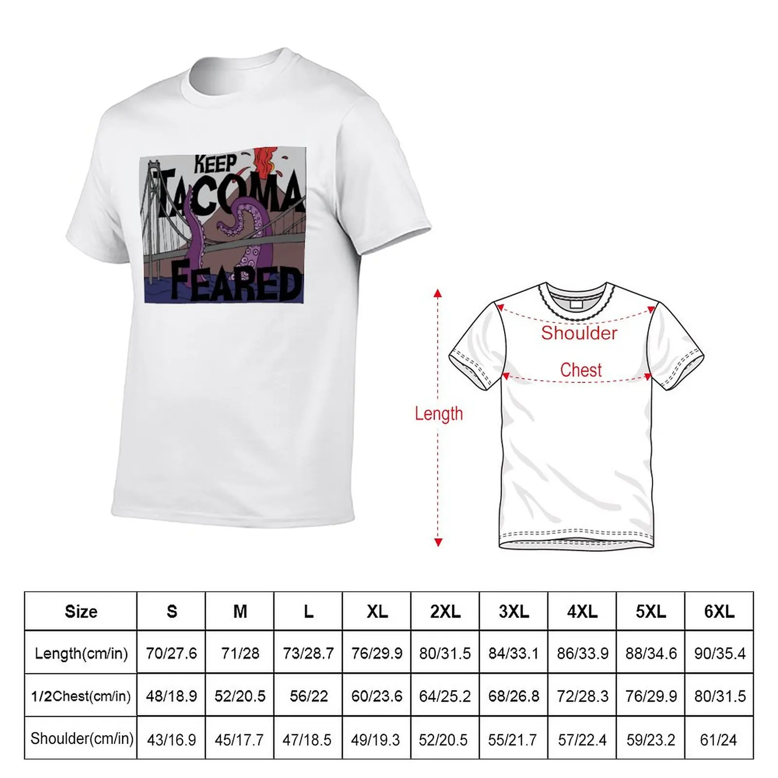 New Keep Tacoma Feared T-Shirt animal print shirt for boys aesthetic clothes Aesthetic clothing mens clothing