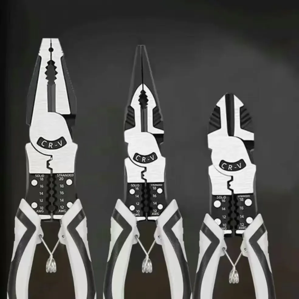 

3Pcs/1set Multifunctional Wire Cutters Labor-saving Eccentric Springs Vise Needle-nose Pliers Electrician's Pliers For Home