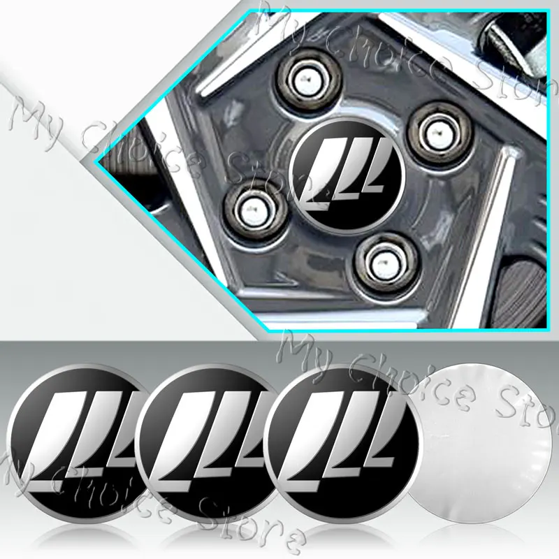 Car Decor Aluminum 4Pcs 56mm Car Wheel Center Hub Caps Dust-proof Stickers For Lifan X60 X50 X80 320 520 620 Solano 125CC