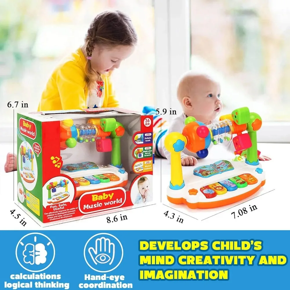 Baby Music Piano Toy Early Learning Musical Keyboard Toy Baby Piano Toy Keyboard Musical Toy Educational Interactive Toddler