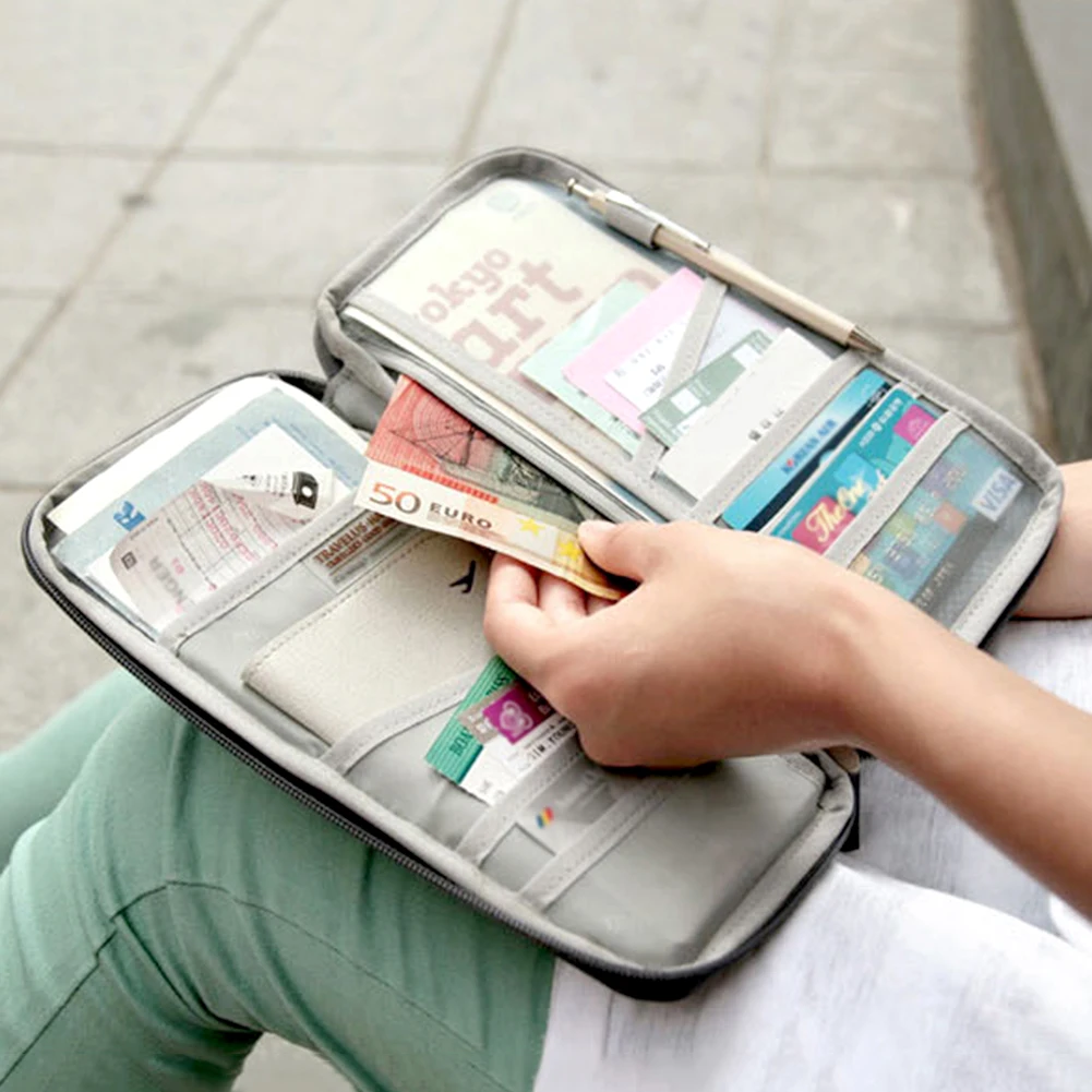 2023 New Women Card Bag Waterproof Passport Holder Multiple Colors Traveling Multifunctional Credit Card Document Storage Bag