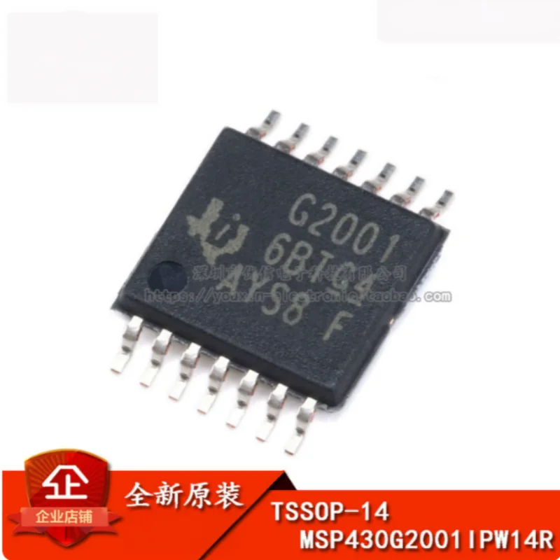 10PCS MSP430G2001IPW14R New Original Ultra Low Power 16-bit MSP430 Microcontroller TSSOP14 Embedded MCU