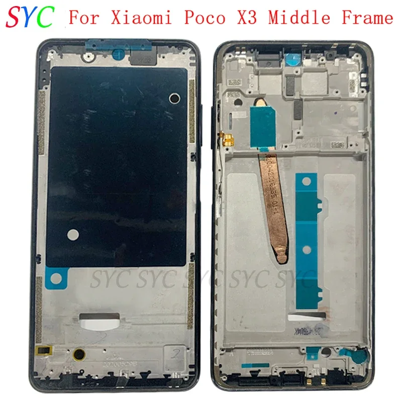 Mittleren Rahmen Zentrum Chassis Abdeckung Für Xiaomi Poco X3 Pro Telefon Gehäuse Metall LCD Rahmen Reparatur Teile