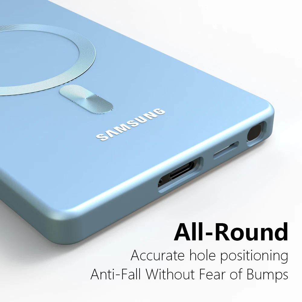 For Samsung Galaxy S25 S24 S23 S22 Ultra Magsafe Case S21 FE A56 A55 A17 A16 S25Ultra Soft Silicone 