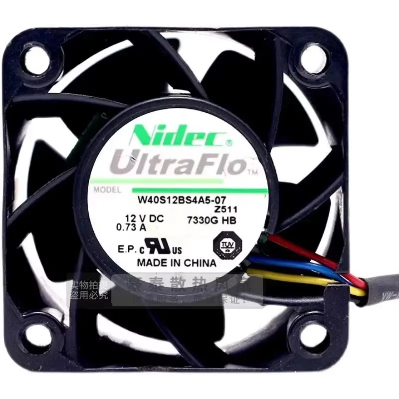 Original 40 * 40 * 28MM 12V 0.73A 4CM violent high speed server Cooling fan W40S12BS4A5-57