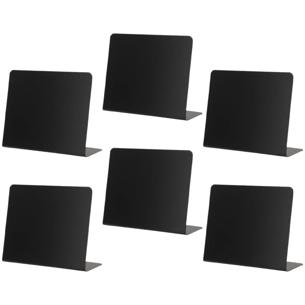 6 Pcs Desktop Price Board Writing Chalkboards Display Food Sign Message Pvc Blackboards Multifunctional