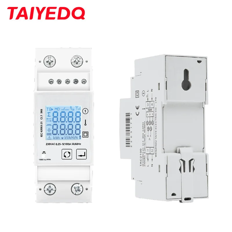 Sdm Modbus-多機能エネルギーメーター,電力とパルス出力を備えたインテリジェントデバイス,230V,kwh DINレール,2100