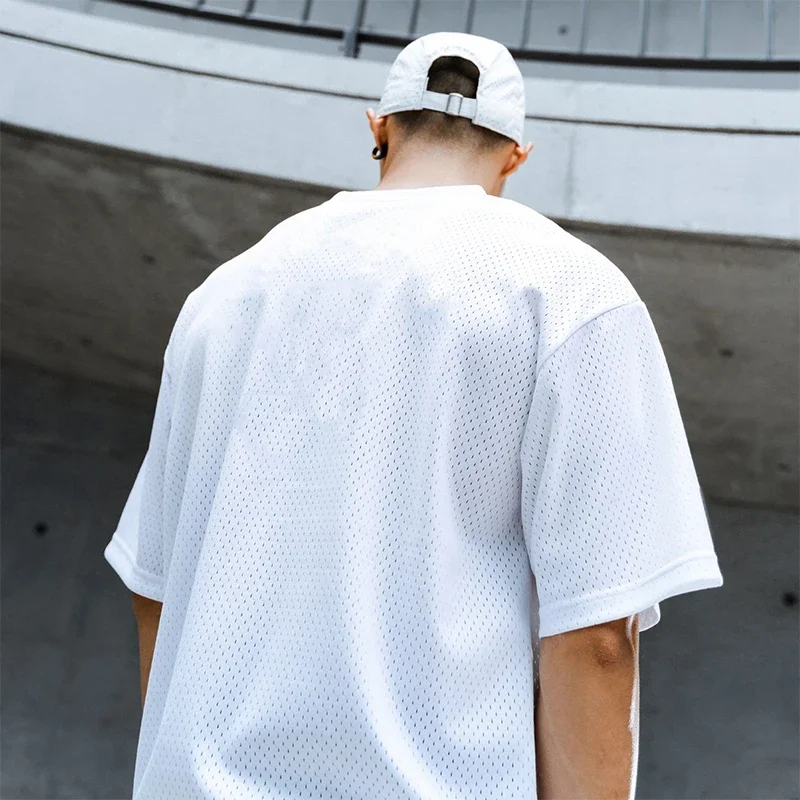 Oversized Loose Running T-Shirts Mens Animal Gym Fitness Sports Half Sleeve T Shirt Summer Mesh Quick Dry Breathable Clothing