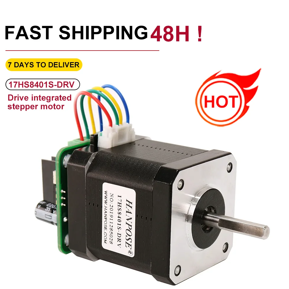 NEMA17 High Torque Stepper Motor 1.8A 52N.CM 17HS8401S-DRV Four-Wire All-in-one Engraving Machine 42 Stepper Motor with Drive