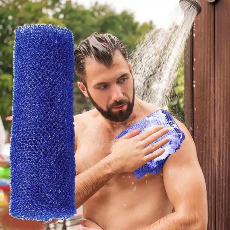Bath Sponges For Shower Colorful Washcloth Body Exfoliator Shower Accessories Long Net Shower Body Scrubber African Scrubbing view 3