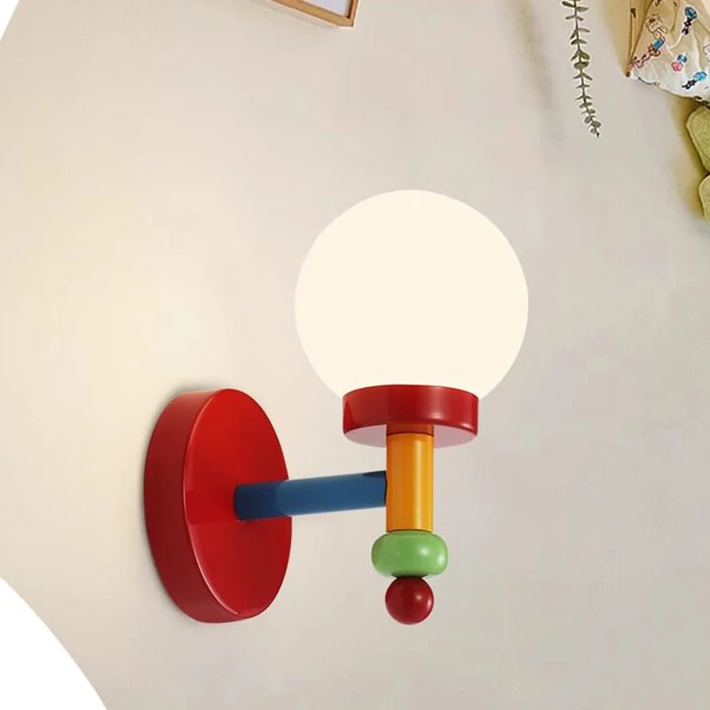 Memphis Colorful Macaron Bedhead Wall Light Children's Room Dining Room Living Room Nordic Wall Light Corridor Home Wall Light