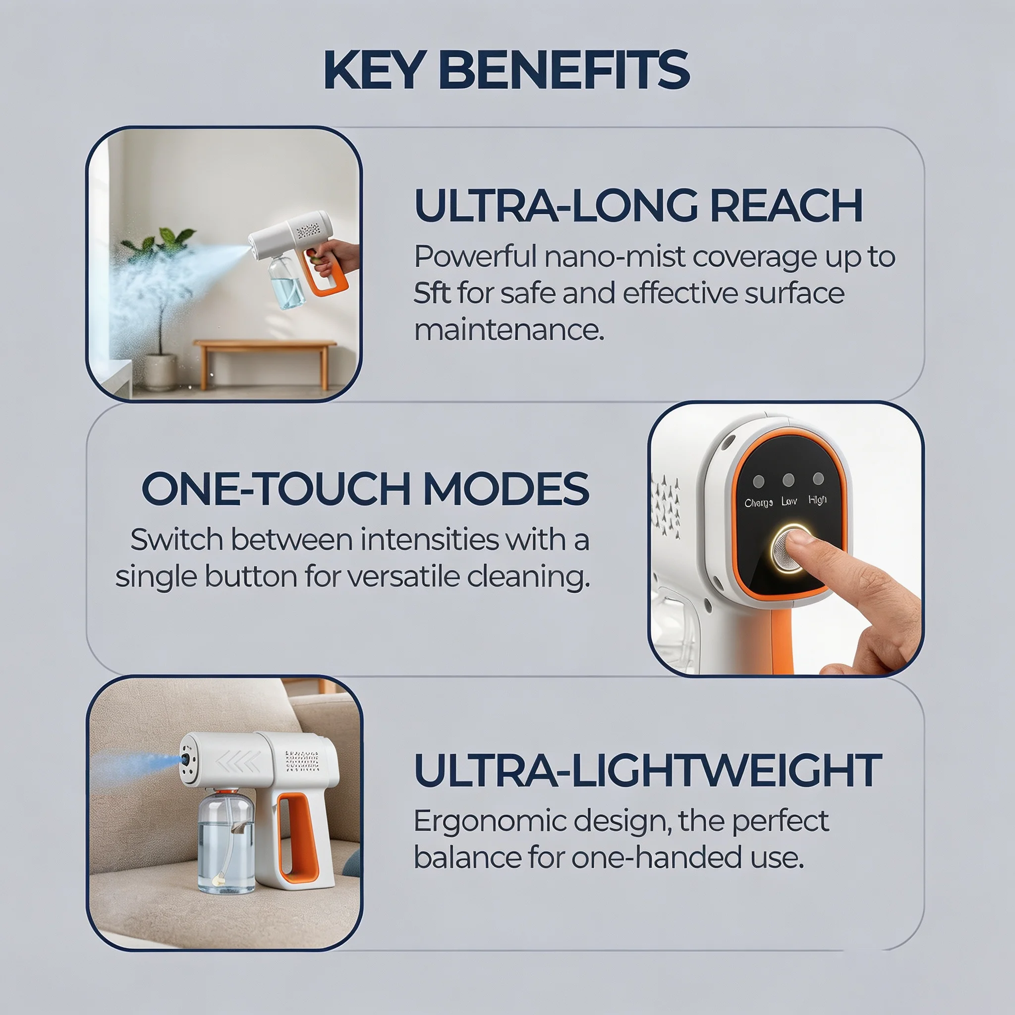TIMESS K6Pro Relectric nano blue light steam spray gun wireless atomizing sterilizer atomized household handheld sterilizer