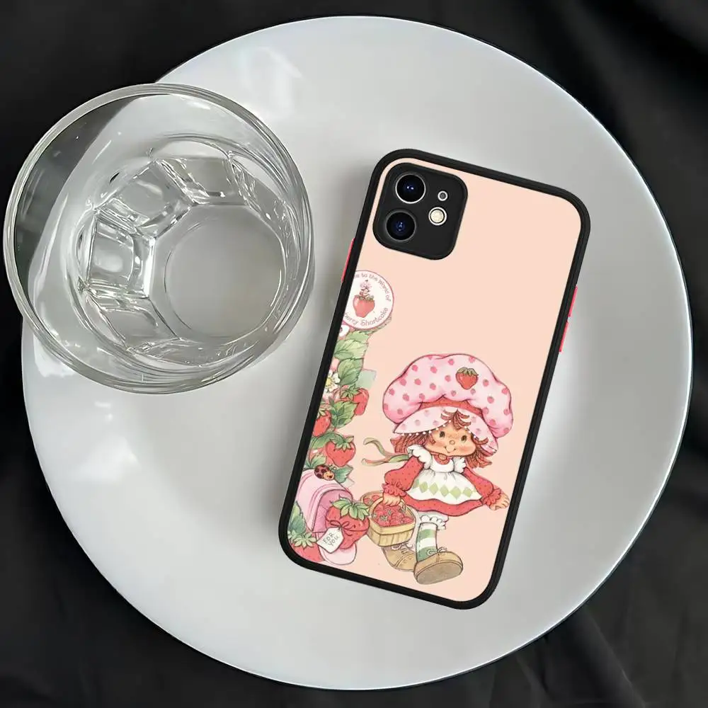 S-Strawberry S-Shortcake Phone Case For iPhone 16 15 14 13 12 11 Pro Max 7 8 6 6s Plus Matte Cover