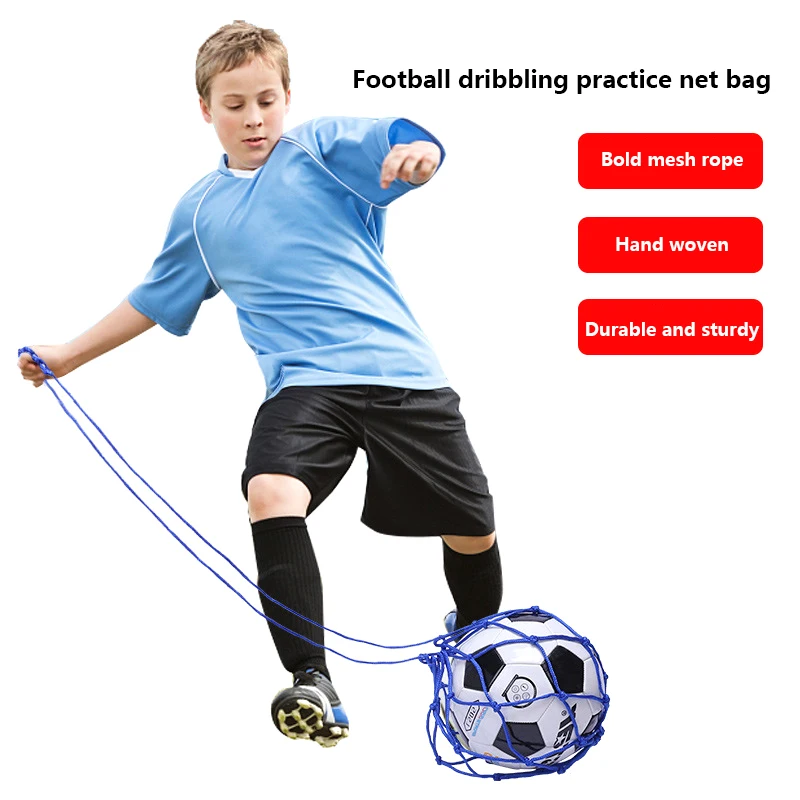 Jeugdvoetbal Zelftrainer Kick Net voor balmaat 3 4 5 Voetbaltrainingshulpmiddelen Outdoor sporttas Voetbal Mesh draagtas