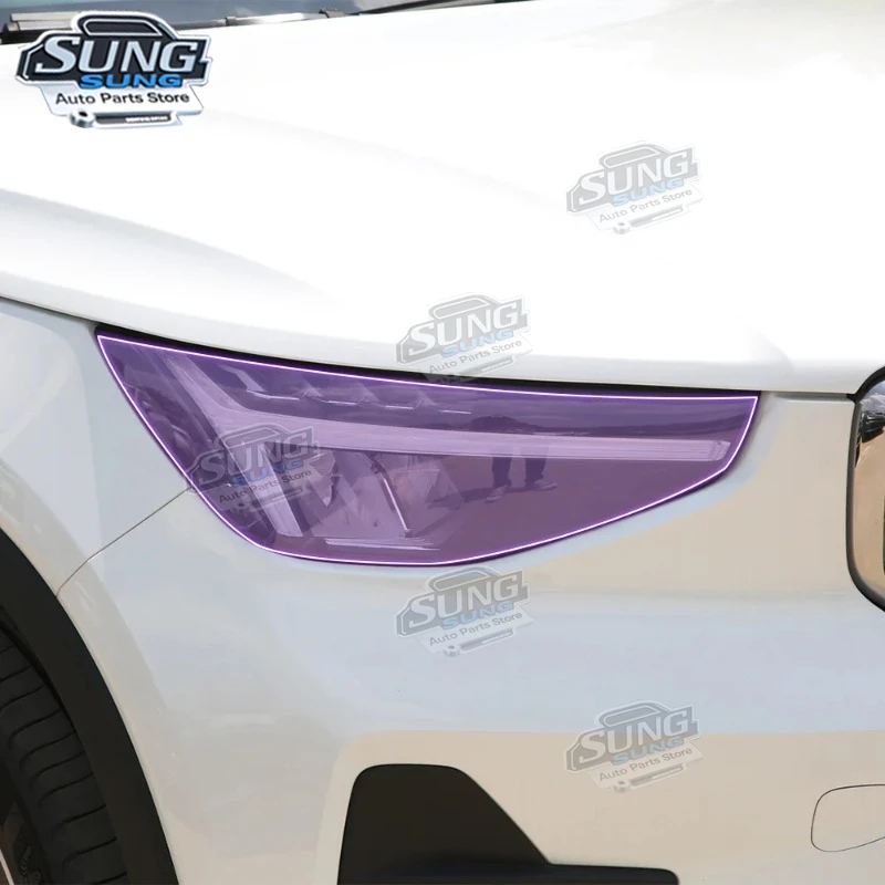 

For Volvo XC40 2020-2024 Car outer film headlight TPU protective film anti scratch Car film Transparent black headlight sticker