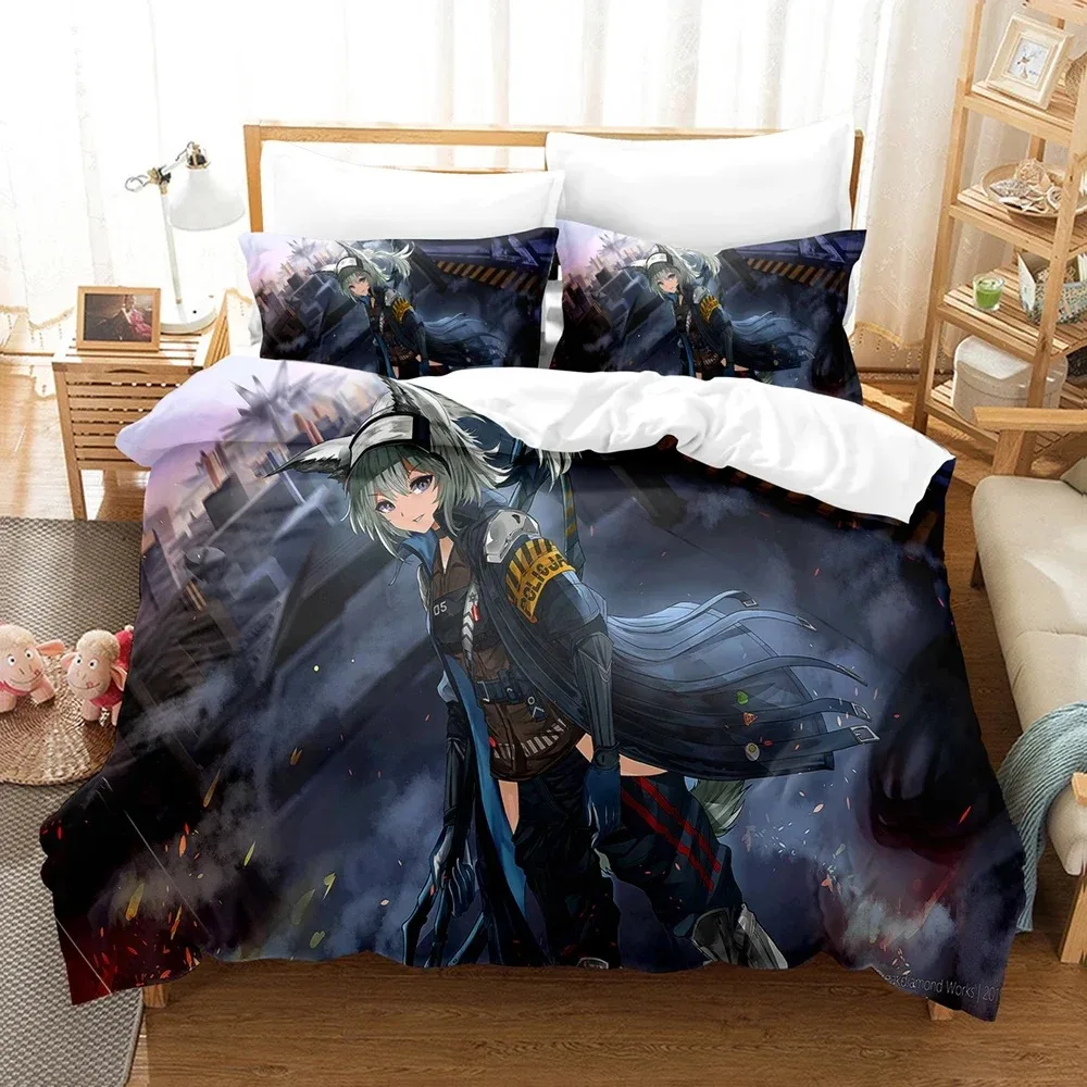 Anime Game Arknights Bedding Set Duvet Cover Bedroom Comforter Covers Single Twin King Size Quilt Cover Home Textile