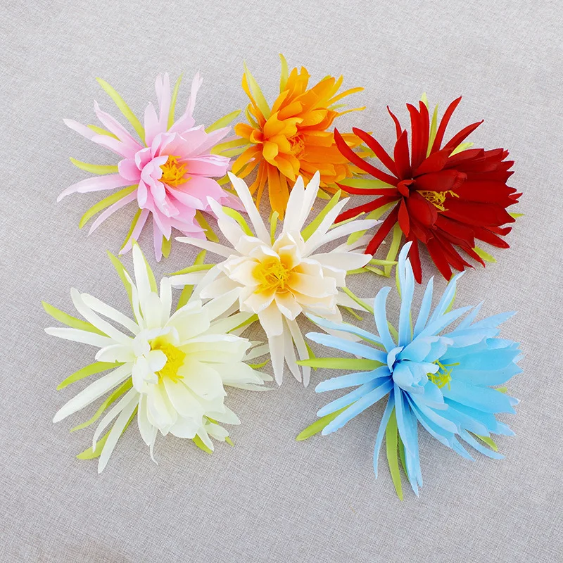 20pcs/lot Artificial Flower Head Epiphyllum Colorful Flower Wall Panel Accessories Home Decor Wedding Background Wall DIY Wreath