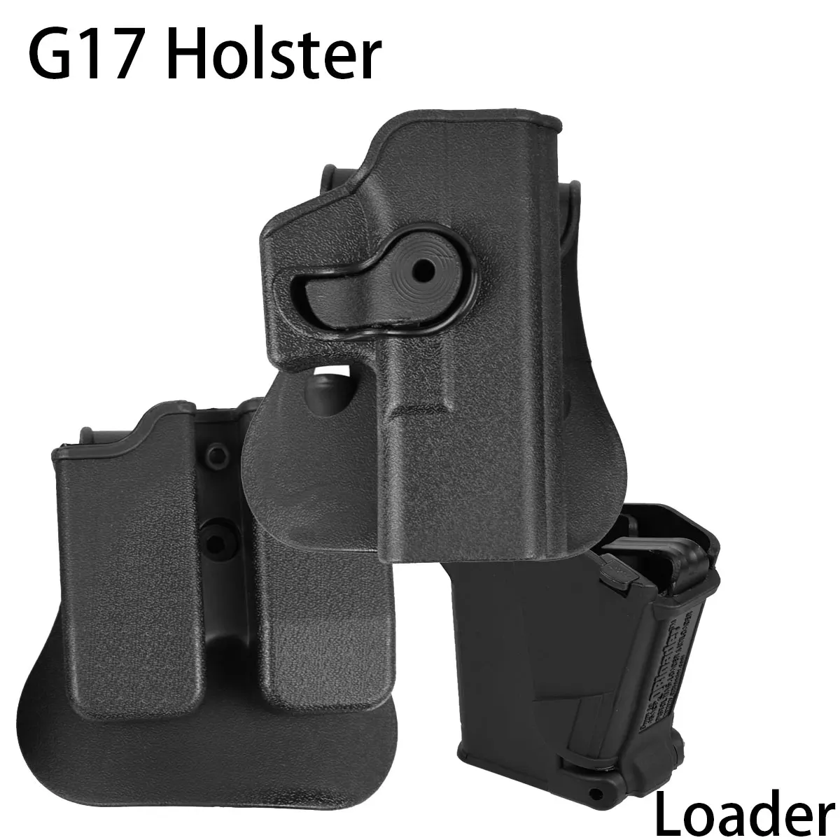 Tactical IMI Speed Draw Gun Holster Pistol Airsoft Holsters For Glock17 Case 9mm with Magazine Pouch Clip Loader Pouch Hunting