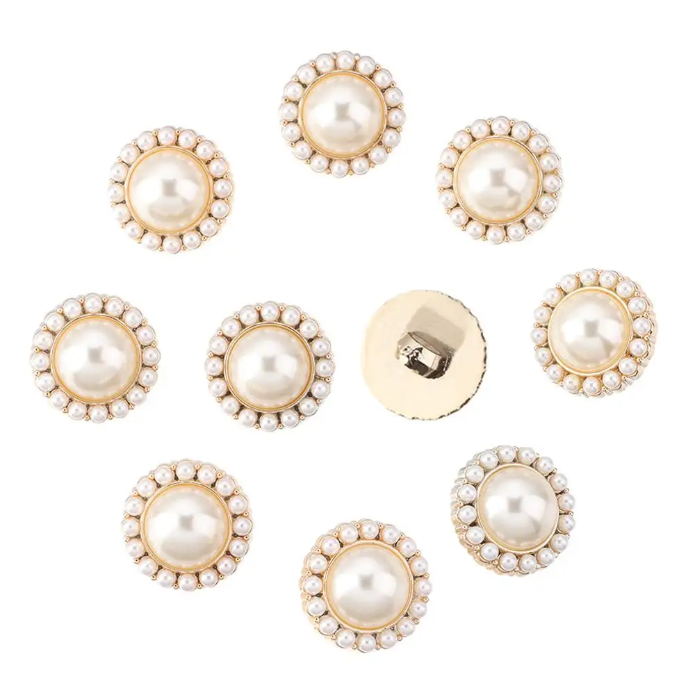 

10Pcs Clothing Accessories DIY Sewing Button Sewing Accessories Pearl Clothing Buttons Needlework Shirt Buttons