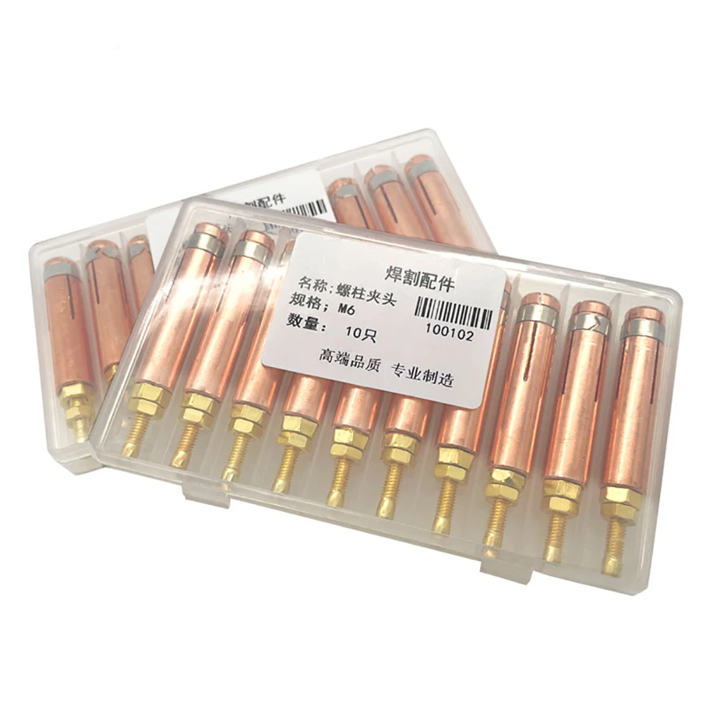 Copper Stud Collet Chuck M3 M4 M5 M6 M8 M10 for Capacitor Discharge CD Stud Welding Gun Welding Torch Stud Welding Machine