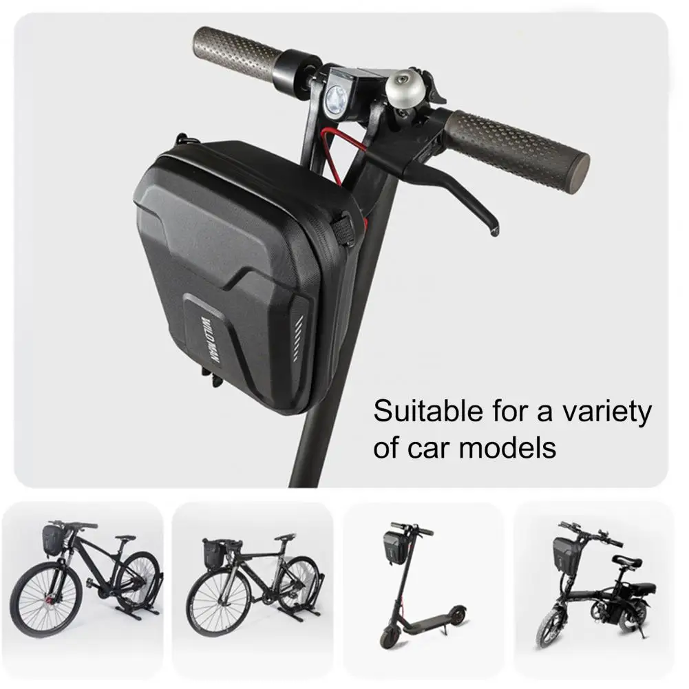 WILD MAN-E8 Handlebar Bag Panniers Waterproof Universal Hard Shell Front Beam Storage Pouch for Mountain Bike