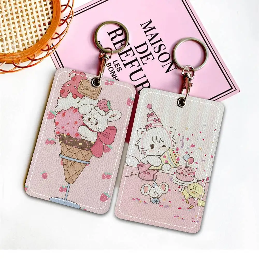 Popular M-Mikko Cute Cat Personalised Holder Suitable For Bank Card,Subway, Bus Card Wallet Card Case Badge Holder Keychain