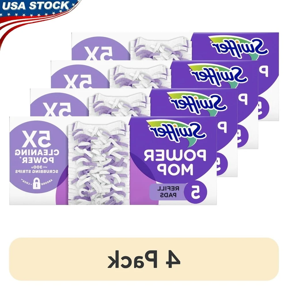 

4 упаковки чистящих подушечек для швабры с несколькими поверхностями, запасные подушечки для плитки, винилового ламината, деревянные полы с 300 чистящими полосками