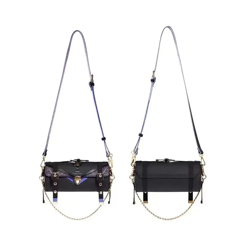 

Game Genshin Impact Cyno Shoulder Bags Cosplay Unisex PU Leather Uniform Messenger Bag Accessory Student Handbag Prop Halloween