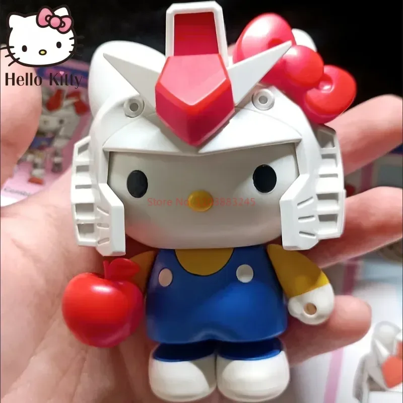 Gundam Hello Kitty Rx-78-2sd Assembly Model  Anime Figures Statue Doll Collection Decor Kids Toys Gifts Doll