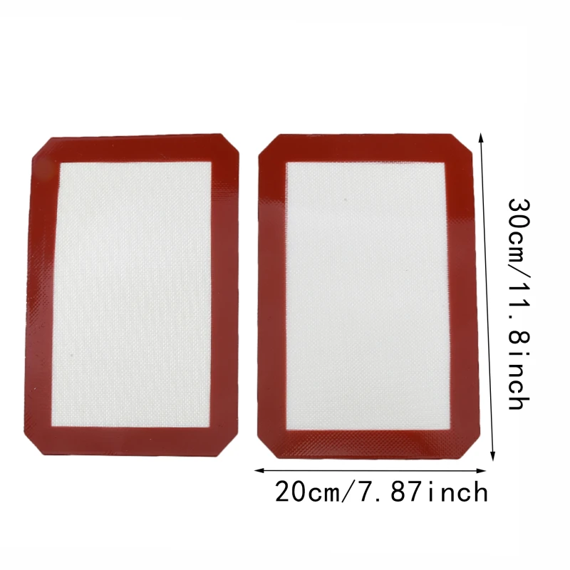 Silicone Baking Mat Non-Stick Reusable Pastry Baking Mat Food Grade Liquid Silicone Baking Mats 20x30cm Bread Pastry Mat