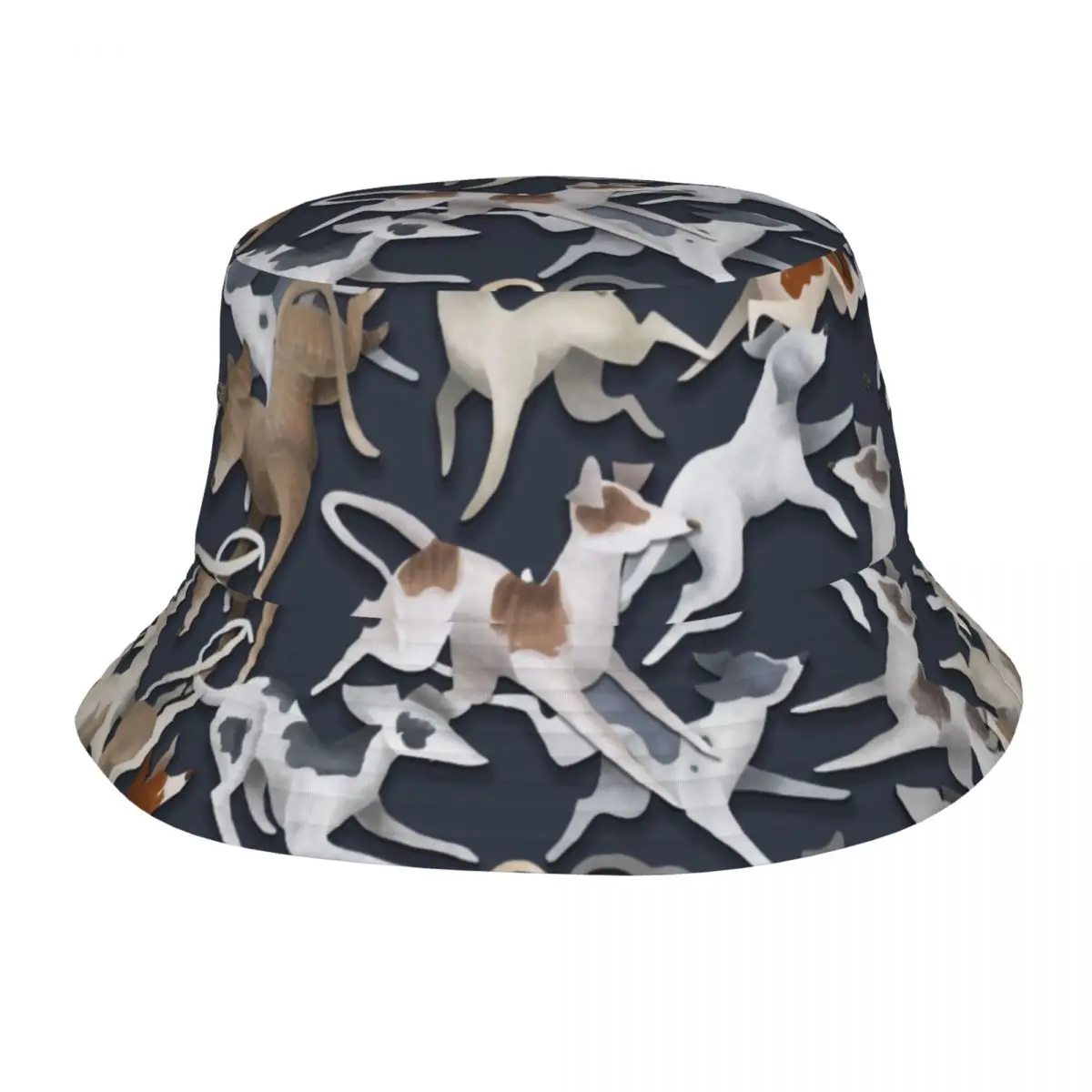 Sighthound Selection Bucket Hat for Women Men Greyhound Whippet Dog Summer Beach Sun Cute Greyhound Whippet Dog Fisherman Cap