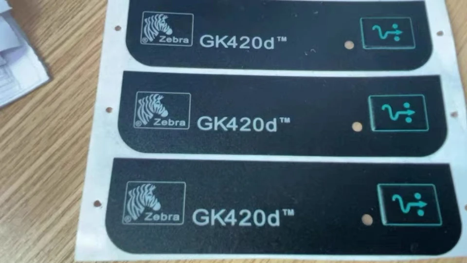 new control panel sticker for GK420T GK420D Zebra NamePlate P/N: 105934-061