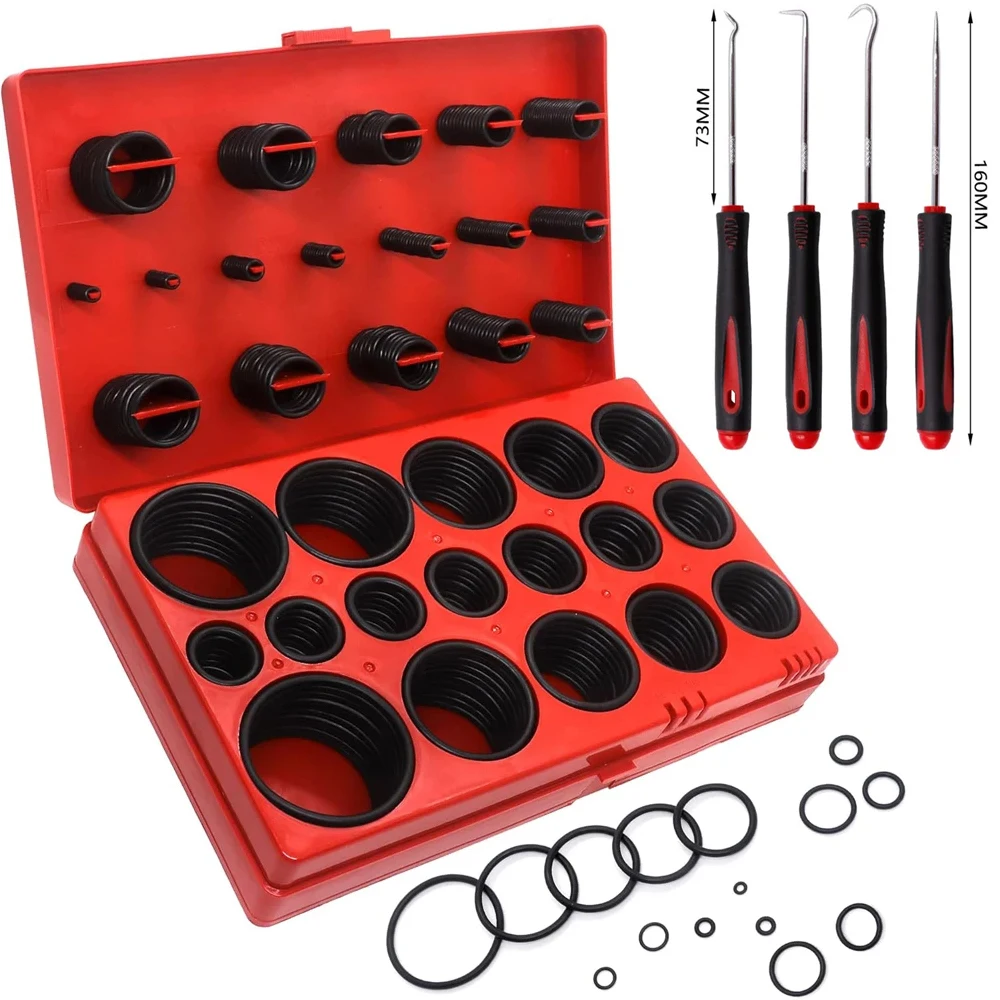 Set da 419 pezzi assortimento O-Ring universale 32 dimensioni guarnizione ad anello in gomma nitrilica guarnizione O-Ring per riparazione idraulica automobilistica e del rubinetto