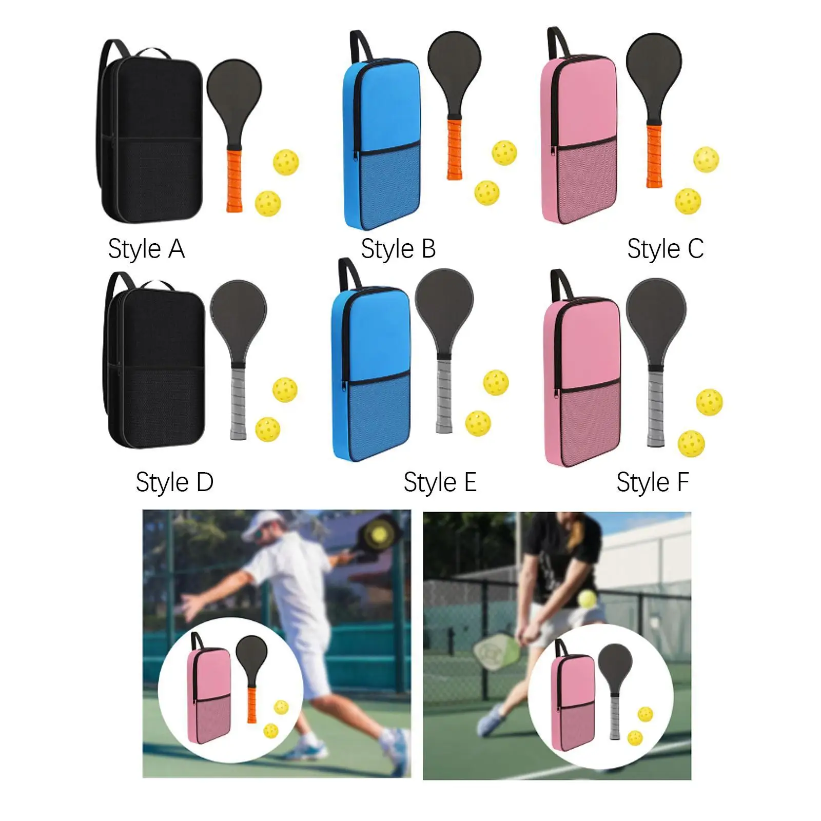 

Легкое портативное весло для соревнований Pickleball с двумя мячами