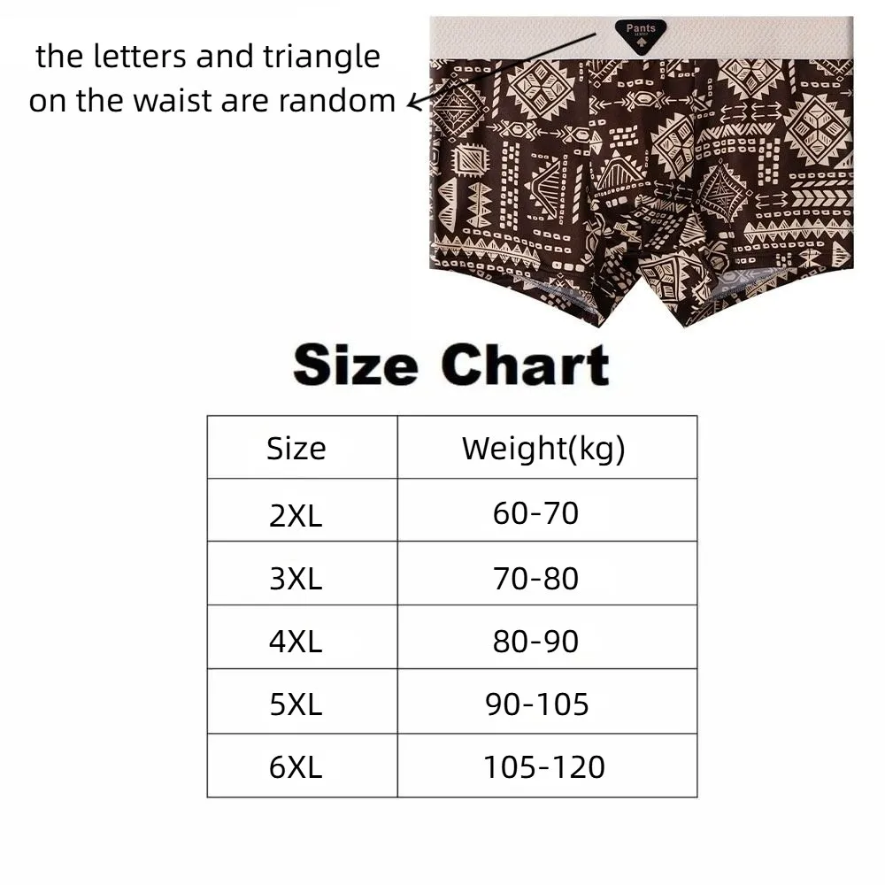 5 قطعة تنفس حجم كبير الرجال سراويل بوكسر منتصف الخصر السراويل المرنة السروال الملابس الداخلية سلس المطبوعة سراويل الهدايا #6