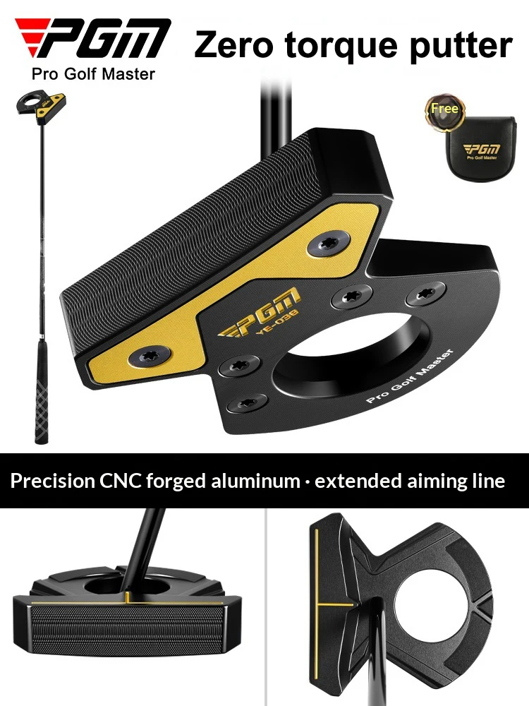 

PGM Golf Club Zero Torque Putter Мужской Женский Стабильный Большая Голова Кованый Алюминий Низкий Центр Гравитации с Пиканием Мяча Линия Прицеливания
