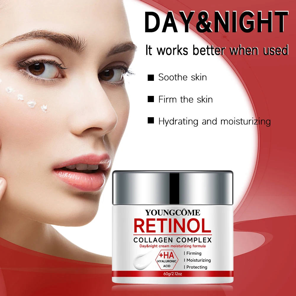 

3‌0G/60G Retinol & Collagen Anti-Aging Face Cream - Deep Wrinkle Reduction, Firming & Hydrating Moisturizer for Women