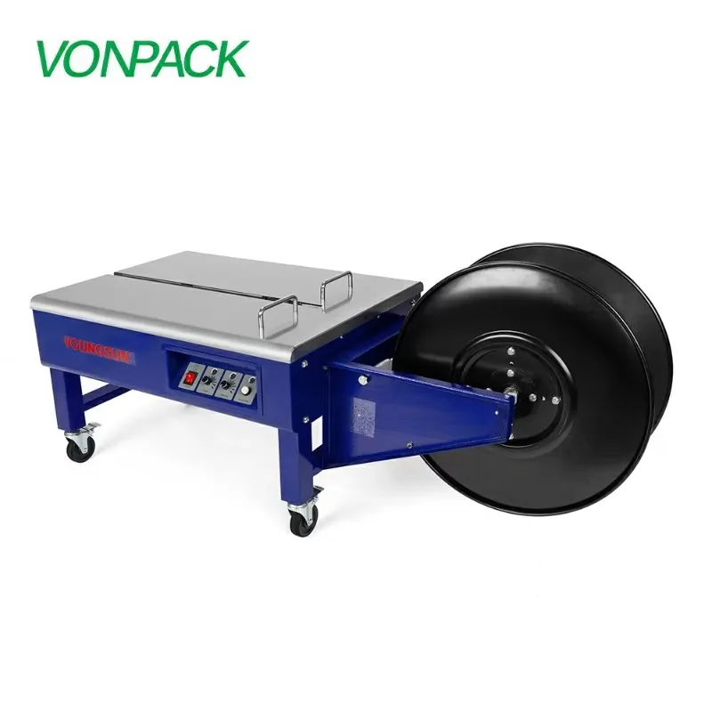 

YS-A2L Semi-Automatic Box Strapping Machine Low Table Plastic Carton Box Strapping Packaging Machine PP Belts Binding Machine