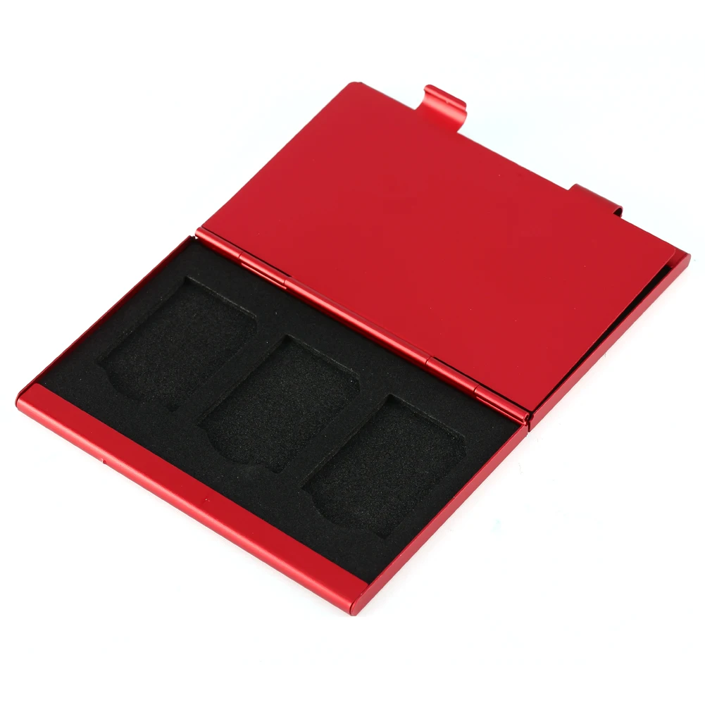 Memory Card Box Portable Aluminum for SD Memory Cards Storage Box Case Holder Protector Easy Carry Memory Card Case
